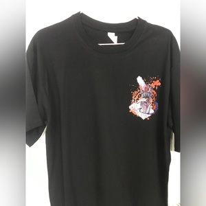 An original "Japanese anime" graphic T-shirt, black, size XL, 100% cotton